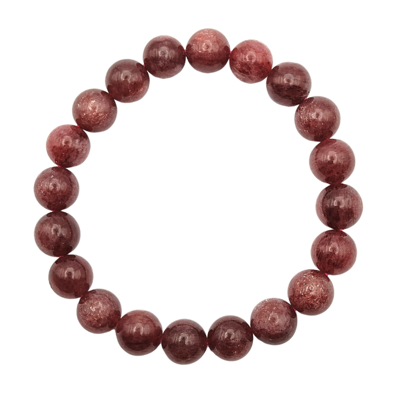 Cherry Red Strawberry Quartz Bracelet